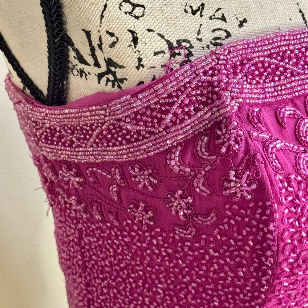 Pink Beaded Bustier Top by Emma Black - Picture 6 of 12